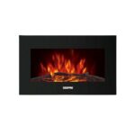 Geepas GFH9555P Fire Place Quartz Heater Black