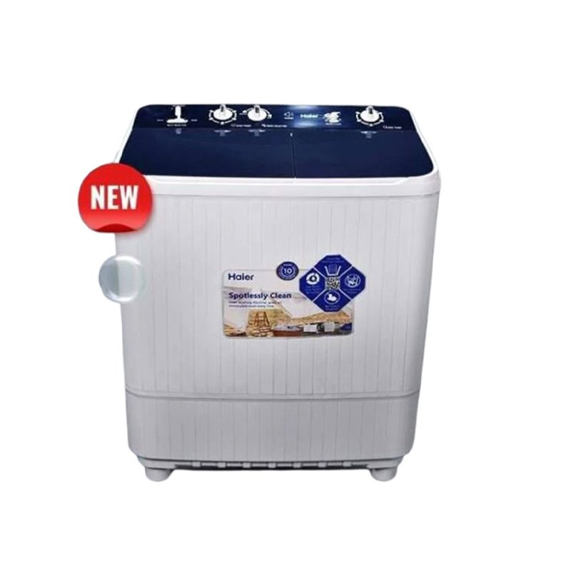 Haier-HTW100-1169-10KG-Washing-Machine.jpg Haier HTW100-1169 Twin Tub Top Load Washing Machine - Image 1