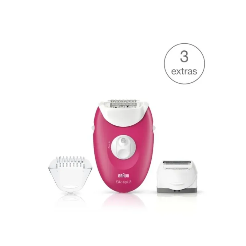 Untitled-design-28.webp Braun 3410 Epilator Silk Epil Legs & Arms Epilator - White/Pink - Image 1