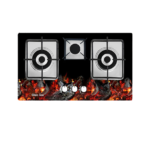 Glam Gas Hob Fire Stone Square